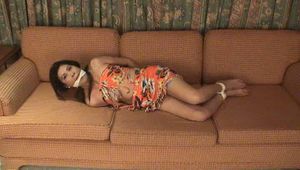 Video: Asian girl Nancy - Hot Struggling Babe on the Couch