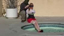 Wet Bondage for Captive LadyBoss - Lorelei Struggles in the Jacuzzi