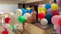 Bikini Step 80 balloons by the Pool Cam 1+2+3 (UHD 4K)