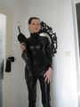 Mistress Nycky in black catsuit