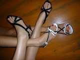 2 pair of high heels & dildo play