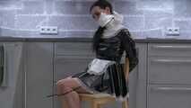 French Maid Amira get bound and gagged