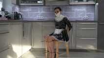 French Maid Amira get bound and gagged