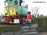 020059 Kathy Takes A Very Naughty Pee On The Old Steam Loco