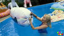 905 Marilyn enjoys deflating pooltoys! 