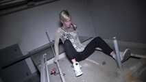 NOBODY WILL FIND YOU! Skinny blonde fucked in dark cellar