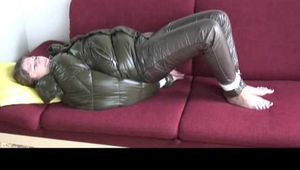 Get 3 Archive Videos with Katharina enjoying Bondage in her shiny nylon Downwear from 2012!