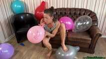 Belbal 14 *demon girl* balloon popping with two Blow2Pops