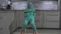 Miss Amira in PVC sauna suit wants to be tied up strictly part 2