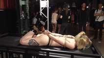 30 Minutes Hogtie Endurance Challenge - Tied in Public - Sexy Blonde tied by Mario !