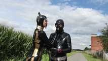 Sunny Latex Walk with NS Breath Control