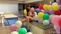 Bikini Step 80 balloons by the Pool Cam 1+2+3 (UHD 4K)