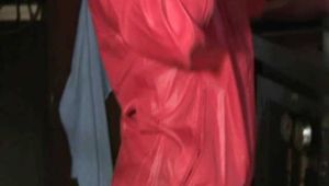 Get 4 video clips from Jill in shiny nylon rainwear from 2005-2008!