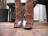 extrem high heels dangling