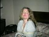 30 Yr OLD SINGLE MOM IS TIGHTLY WRAP TAPE GAGGED, HANDGAGGED & LEFT TOTALLY ALONE TIED UP ON BED IN A MOTEL ROOM (D52-9)