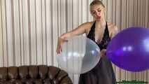 hot sitpopping of ten U16 balloons