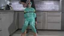 Miss Amira in PVC sauna suit wants to be tied up strictly part 2