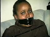 BBW TAMARA GETS WRAP TAPE GAGGED & BLACK TAPE BOUND (D30-6)