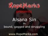 Alsana Sin bound, gagged and struggling