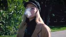  Outdoors smoking with beaty Russian girl