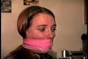 25 Yr OLD NEWS PAPER REPORTER IS HANDGAGGED, F0RCED TO LICK AND SMELL WRISTS, STINKY SOCK STUFFED IN HER MOUTH & ROPE GAGGED, SELF HANDGAG & BONDAGE TAPE WRAP GAGGED 