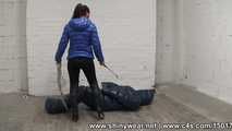 Miss Cedi - Slave treatment in a bondage sleepingbag