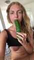 Fucking my pussy with a cucumber! Delicious snack! [EN]