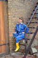 Our new Model in Miss Clara in blue AGU raingear