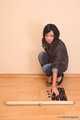 Marvita - Dark-haired girl in a denim outfit is in a mood to practice BDSM