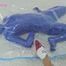 Xiaomeng in Blue Zentai Vacuum Packed and Swim Capped