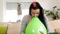 balloon playing and popping with a Blow2Pop