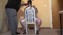 Foiled on a chair and tickled