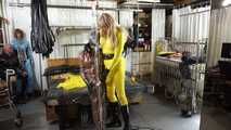 Misrtress in yellow latex