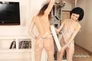 [From archive] Anna Teilor & Arian - Girls posing wrapped in cling film