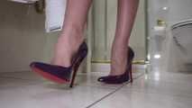 High Heel Lady in the Bathroom