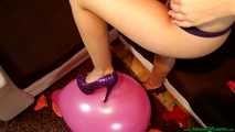 sexy different balloon poppings (highheels, sit, ride, needle, nails)