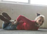 Anija in Jeans and Jumper Hogtie (mini-video)