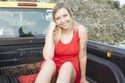 Amateur Annabel Harvey Masturbating Outside In A Strangers Pickup Truck
