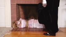 Damsel in the Fireplace - Lorelei in Pink Gown - with music