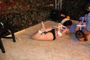 2-Girl Chicken Wing Hogtie Challenge