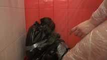 Anni Bay and Dakota - the pair in trash bags in the shower (video)