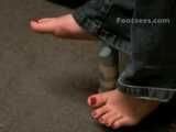 Barefoot footjob practice