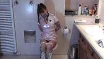 +++new+++ Our new model Miss Clara dressed as a PVC nurse getting in trouble