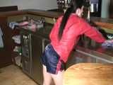 Get 4 video clips with Jill in shiny nylon Shorts from the years 2005-2008!