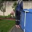 Watch Chloe cleaning the Pool in her shiny nylon Rainwear