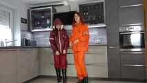 Miss Petra and Lady Nadja in AGU raingear (original AGU) and an exclusiv orange Adidas AGU raincoat