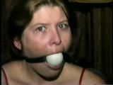  ONE IS BALL-GAGGED, BALL-TIED, PANTY STUFFED & CLEAVE GAGGED ON THE BED (D30-10)
