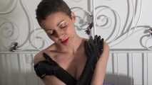 black latex gloves masturbation