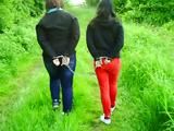 Walking together in cuffs