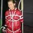 Watch Sandra enjoying Bondage in her shiny nylon Rainwear beeing noosed